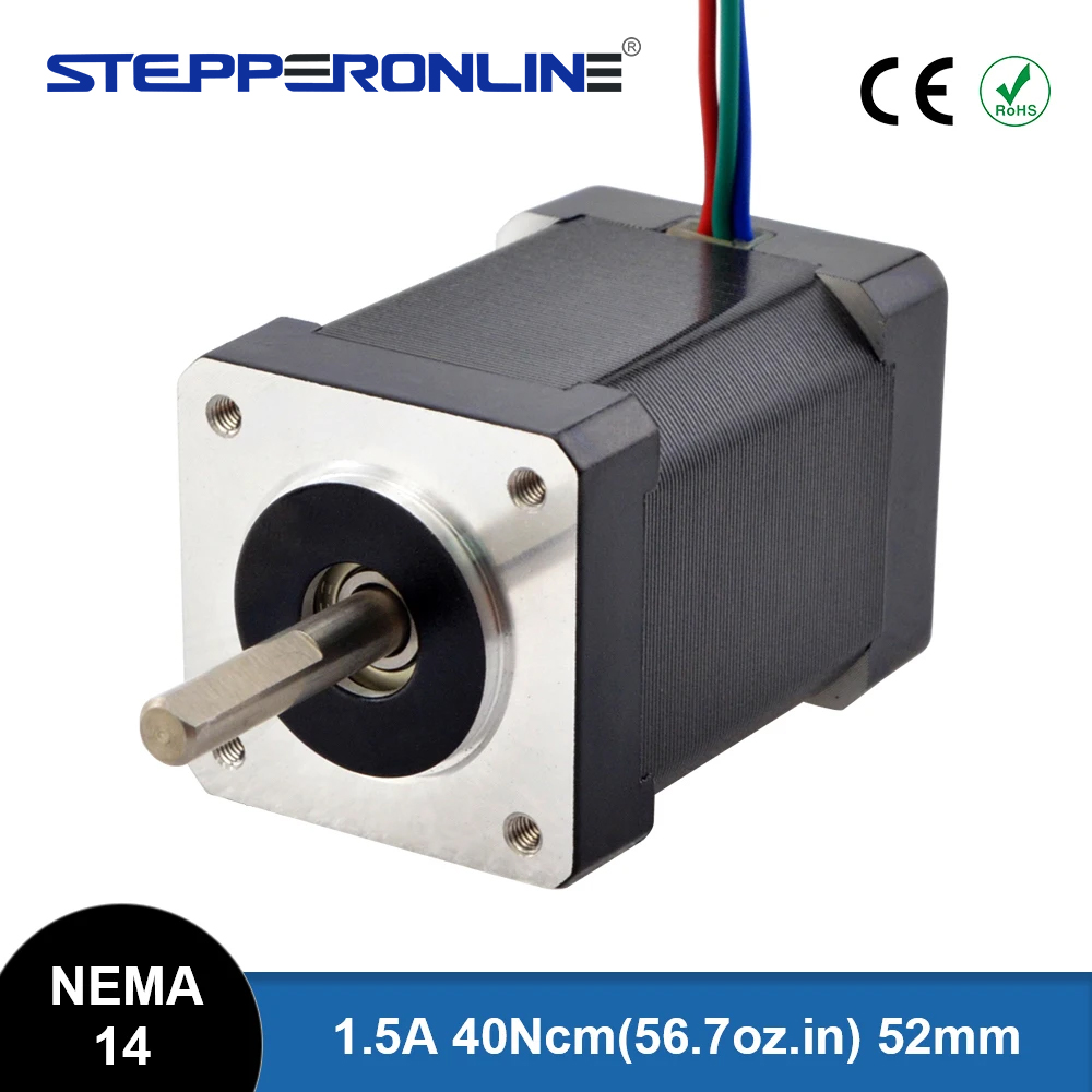 Closed Loop Stepper Motor Nema 17 - STEPPERONLINE Nema 14 Stepper Motor 35x52mm